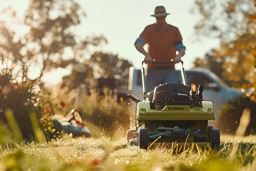 self powered lawn mowers